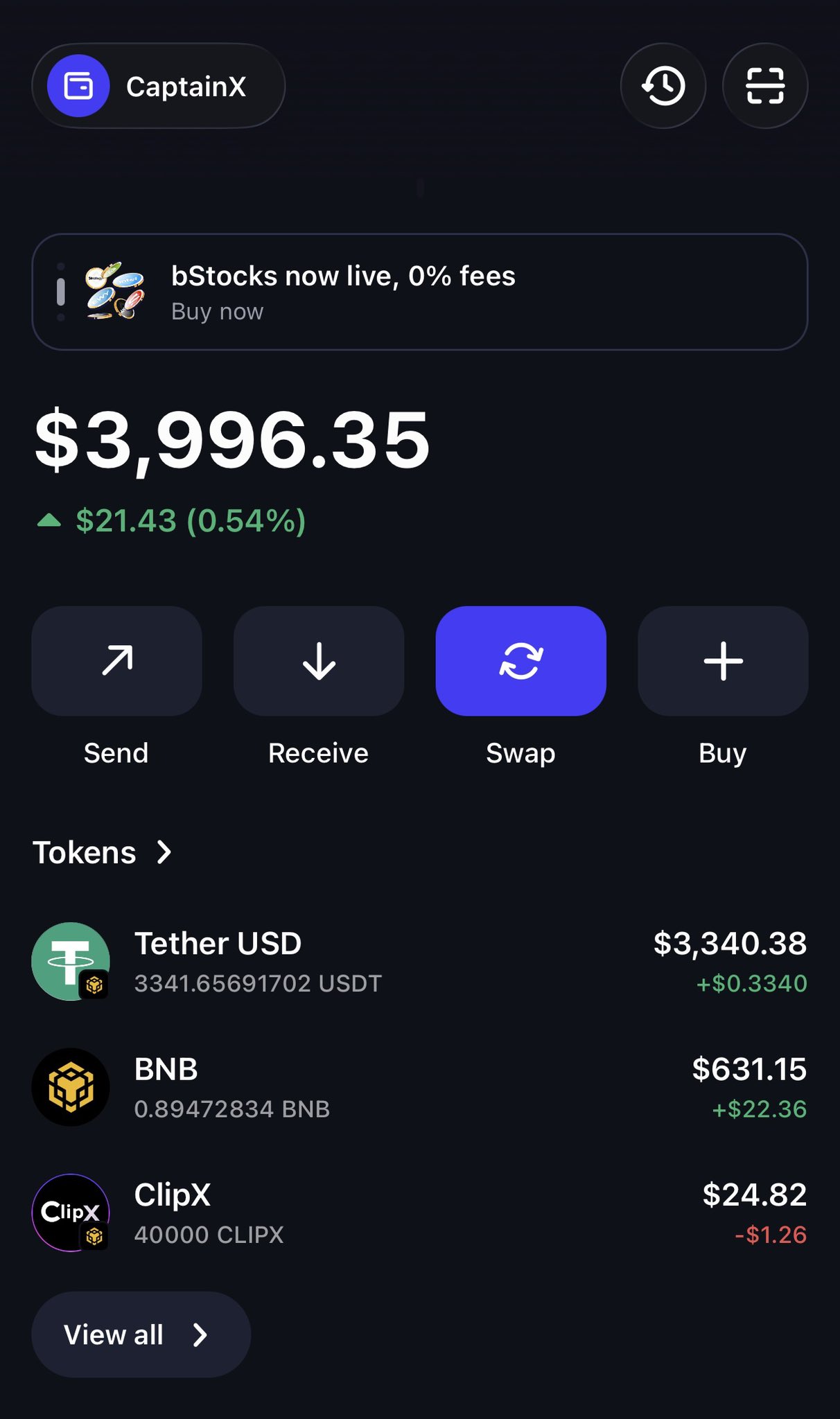 Public wallet balance